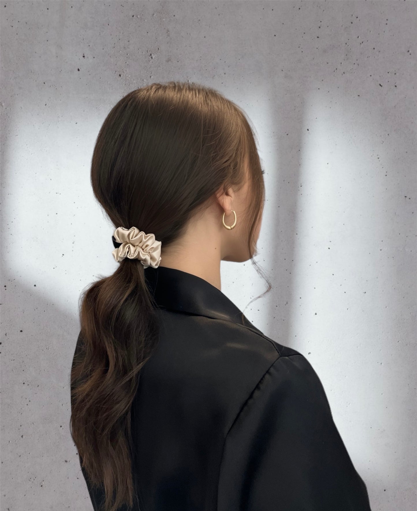 Silk Scrunchies - Champagne - 2 cm