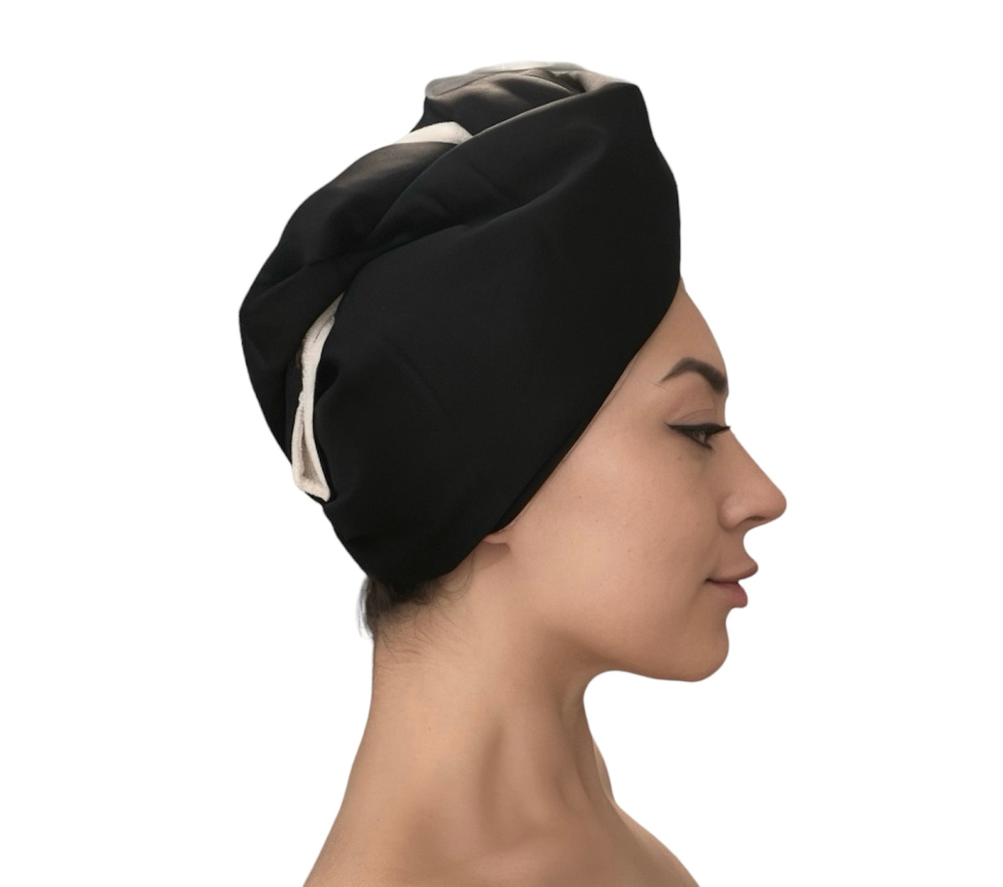 Mulberry Silk and Microfiber Hair Drying Turban