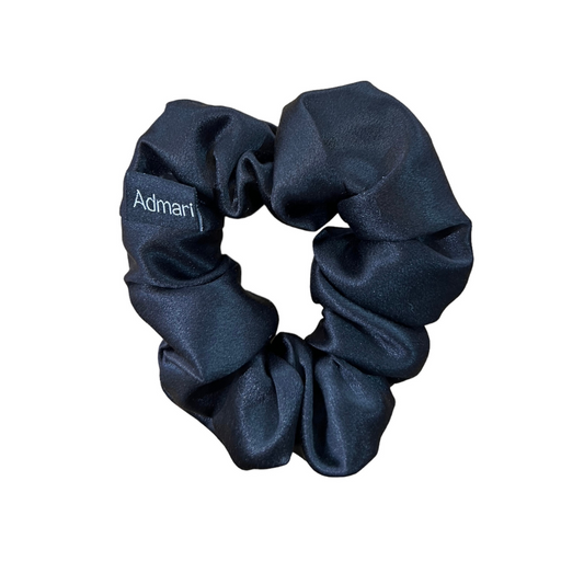 Silk Scrunchies - Black - 3.5 cm